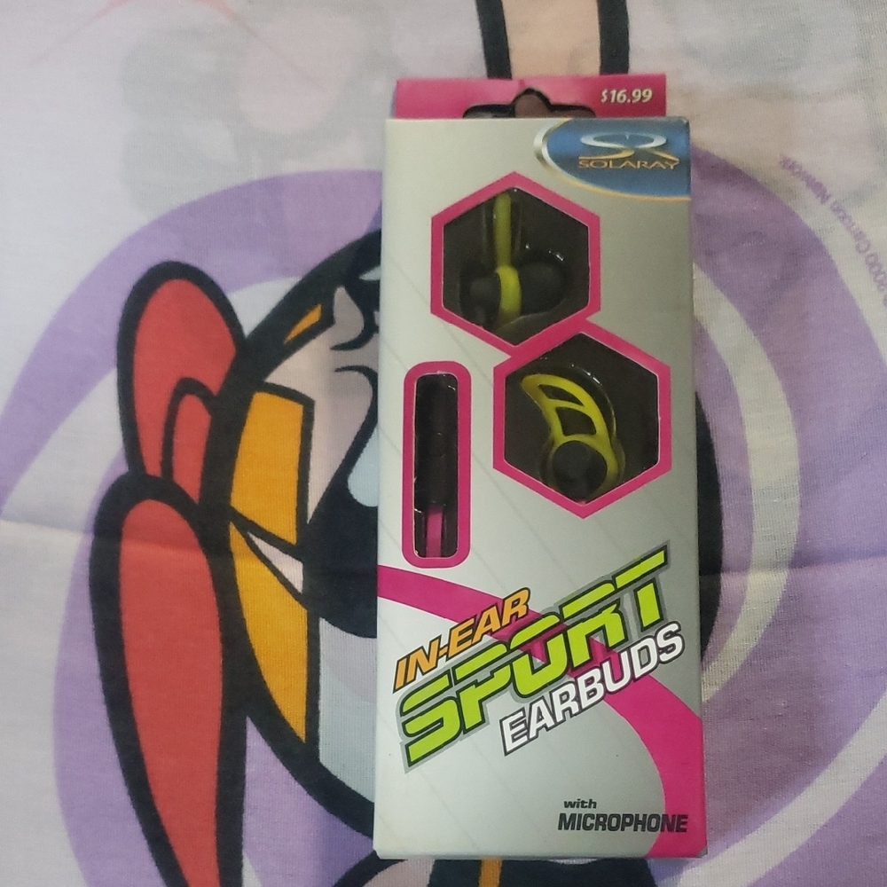 LARA In-Ear Sport Earbuds - Yellow and Pink
